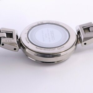 SEIKO セイコー エクセリーヌ ソーラー電波 レディース 腕時計 チタン ブルーシェル文字盤 SWCW133 / 1B22-0CM0【いおき質店】の画像8