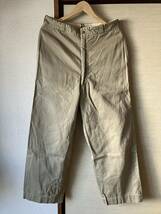 70s〜 USA製 vintage U.S.ARMY MILITARY CHINO TROUSERS ビンテージ アーミーチノ ミリタリーチノ トップボタン チノパン _画像1