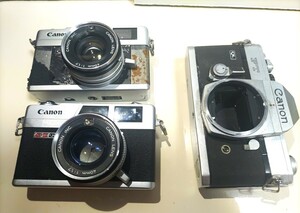 キャノン Canon canonet QL17 / QL17 GⅢ / FT　フィルム レンジファインダー 3台 セット 【同梱不可】　まとめ　ジャンク品