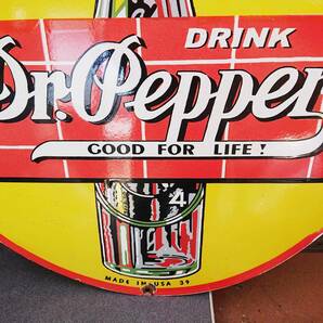 ●現品限り●巨大76ｃｍ●DR PEPPER ホーロー看板 エナメル ビンテージ 大型看板 ドクター ペッパー●お部屋がアメリカンビンテージに♪●の画像5