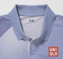 【送料込み】Mサイズ UNIQLO NK '23 WEAR RED ユニクロ 2023年 錦織圭 ポロシャツ 青ベース NKドライEXポロシャツ 半袖_画像1