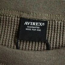 AVIREX アヴィレックス 新品 コットン混ワッフル クルーネック 長袖 サーマルTシャツ ロンT カットソー 3230059 310 M ▲015▼bus153us_画像6