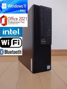 爆速PC【新品・最速M.2 SSD搭載】DELL OptiPlex 3060 SFF / 第8世代 / Win11 PRO 64bit /Wi-Fi内蔵メモリ16GB / Office2021 