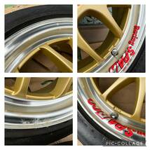 CRIMSON レーシングスパルコ 15インチ 5.5J +42 PCD100 4穴/BS POTENZA RE-11 165/50R15 2009年製 4本セット #342-3_画像8