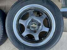 ジャンク レーシングスパルコ 14インチ 6J+40? 13インチ 5J? PCD100 4穴/BS Playz 165/60R13 165/60R14 4本セット #348-3_画像4