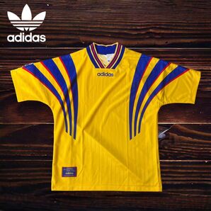 レア　90s adidas スウェーデン代表　ホームゲームシャツ　デサント製