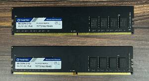 Timetec Hynix IC デスクトップPC用メモリ 288 Pin UDIMM (DDR4 2133 MHZ（8GB x 2 枚）) 中古 動作品 合計16GB