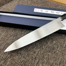 ★送料込★堺正孝白鋼別打はがね鍛造身卸包丁240mm8寸右片刃裏押し加工済み堺打刃物 和包丁 knife_画像9