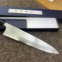 ★送料込★堺正孝白鋼別打はがね鍛造身卸包丁240mm8寸右片刃裏押し加工済み堺打刃物 和包丁 knife_画像7