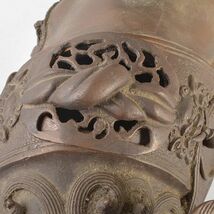 中国美術　古銅宣徳銅　玉乗り獅子　香炉　置物　古玩　YCMJ_画像8