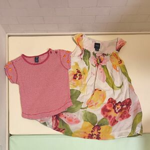 baby GAP ベビー ギャップ トップス ワンピース チュニック 花柄 ボーダー フリル チュール ピンク 女の子