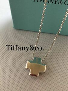 TIFFANY Co ローマンクロス シルバー ペンダントトップティファニー 箱　袋付き　25-2 