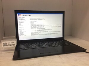 ジャンク/ VAIO VJP132 Intel Core i3-5005U メモリ4.1GB SSD128.03GB 【G18715】