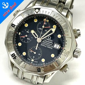 稼動品◆オメガ OMEGA◆シーマスター 300m クロノグラフ 2598.80 自動巻き オートマチック 腕時計 メンズ ウォッチ ネイビー文字盤 SS