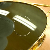 ◆レイバン Ray-Ban◆アビエーター L0205 ティアドロップ型 サングラス グリーン ゴールド メタル ボシュロム アクセサリー アイウェア_画像7