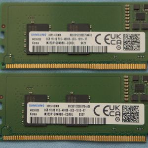 SAMSUNG DDR5 UDIMM 8GB PC5-4800B　【×2枚＝16GB】