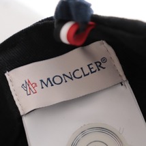 ■ MONCLER モンクレール ベースボールキャップ 帽子 ロゴ メンズ ブラック コットン100 タグ付き_画像7