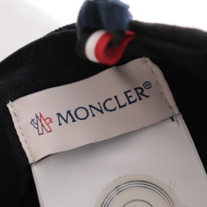 ■ MONCLER モンクレール ベースボールキャップ 帽子 ロゴ メンズ ブラック コットン100 タグ付きの画像7
