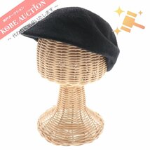 ■ GUCCI グッチ ベレー帽 ウール キャップ 帽子 メンズ XL ブラック_画像1