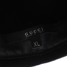 ■ GUCCI グッチ ベレー帽 ウール キャップ 帽子 メンズ XL ブラック_画像7