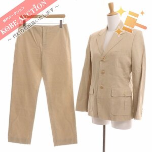 # Ralph Lauren setup jacket blaser pants suit check lady's 11 beige 
