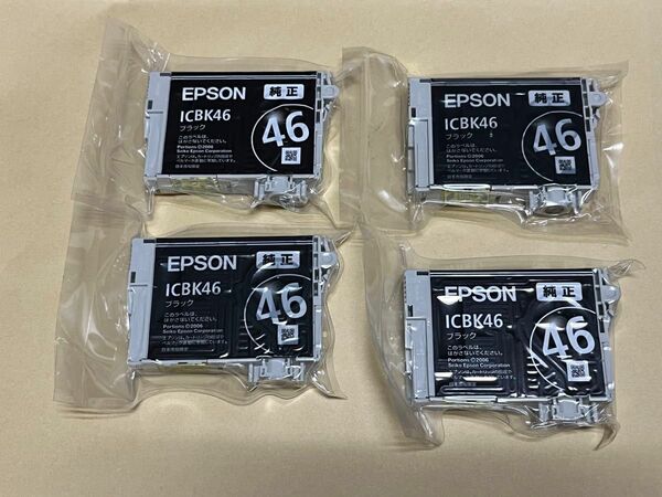 EPSON エプソン 純正インク ICBK46 4本セット