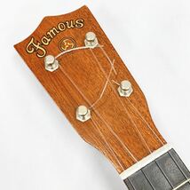 音出しOK Famous ukulele ウクレレ FU-120 弦楽器 全長約53cm 弦・ハードケース付き R阿0109☆_画像6