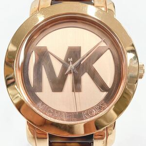 MICHAEL KORS マイケルコース MK-4305 クオーツ レディース腕時計 ロゴ文字盤 MK ゴールド系 べっ甲風ベルト R店0127☆