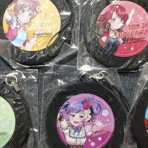 ■新品未開封■BanG Dream! ガールズバンドパーティ! レコード風 ラバーストラップ 各ドラマー　5人　セット