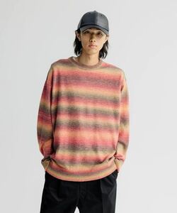 【新品】BEAMS / 12ゲージ フェード ボーダー ニット　サイズXL タグ付き　薄手ニット　セーター