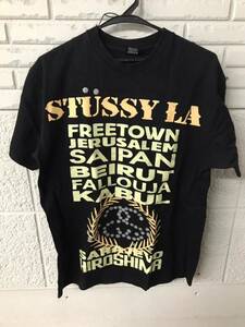 ★STUSSY ステューシLA バンドTシャツ USA製 Tシャツ ヴィンテージ 半袖 半袖Tシャツ メンズ Ｍサイズ コットン100%