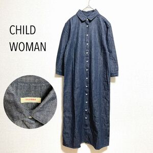 【CHILD WOMAN】薄デニムワンピース