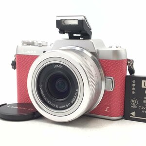カメラ Panasonic Lumix DMC-GF7 / G VARIO 1:3.5-5.6 12-32mm ミラーレス一眼レフ セット品 現状品 [1529HJ]