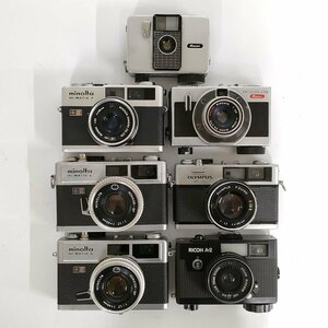 Olympus 35DC / Ricoh Auto Half / Minolta Hi Matic E 他 レンジファインダー 7点セット まとめ ●ジャンク品 [8505TMC]