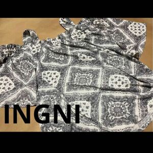 INGNI イング オフショル 半袖 ペイズリー柄 春 夏