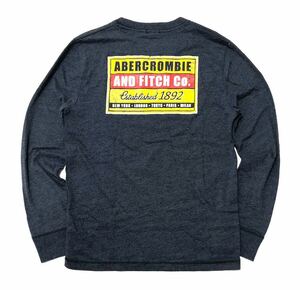 衝撃プライス！【ファン待望モデル！】【Abercrombie&Fitch アバクロンビー&フィッチ】オリジナルプリント長袖Tシャツ【サイズXS】N-E4