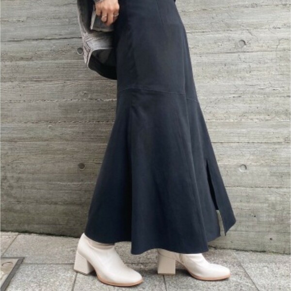 PAGEBOY クリア スエード マーメイド スカート Ｍサイズ 美品 ブラック