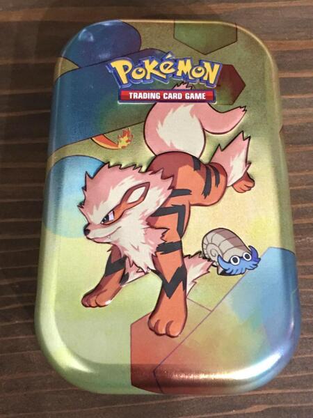海外限定 ポケモン 151 ウインディ オムナイト ミニ 缶 tin