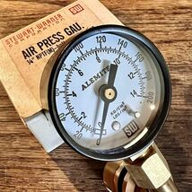 z1 z2 Alemite Stewart Warner Air Pressure Gauge スチュワート ワーナー エア フォーク ゲージ 検:昭和 ビンテージ カフェレーサー 希少_画像1