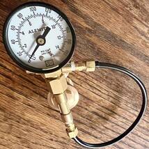 z1 z2 Alemite Stewart Warner Air Pressure Gauge スチュワート ワーナー エア フォーク ゲージ 検:昭和 ビンテージ カフェレーサー 希少_画像4