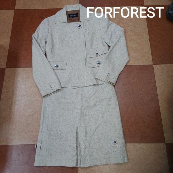 FORFORESTの ツイード スカート スーツ