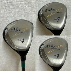 4635-1-1DUNLOP　ダンロップ　XXIO　ゼクシオ　4W16.5°　7W20°　9W23°　フェアウェイウッド　3点　ゴルフクラブ