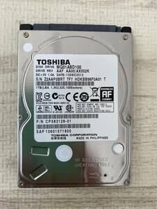 【状態:正常】HDD TOSHIBA MQ01ABD100 1000GB(1TB) 2.5インチ 厚さ9mm