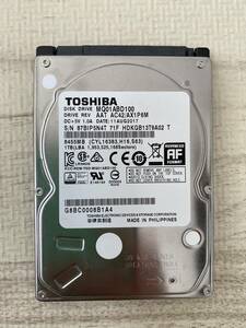 【状態:正常】HDD TOSHIBA MQ01ABD100 1000GB(1TB) 2.5インチ 厚さ9mm ②