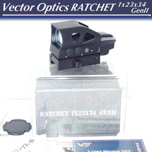 【新品】Vector Optics SCRD-23 Ratchet 1x23x34 GenII｜ヘクター オフティクス トットサイト 実銃対応仕様｜光学照準器 スコープ