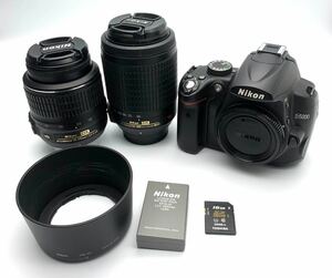 Nikon/ニコン D5000 デジタル一眼　AF-S DX　NIKKOR 18-55mm 1:3.5-5.6G 55-200mm 1:4-5.6G　デジカメ　現状品