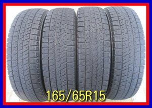 ■中古タイヤ■　165/65R15 81Q BRIDGESTONE BLIZZAK VRX2 ソリオ デリカＤ:2 プリウス等 冬タイヤ スタッドレス 激安 送料無料　B251