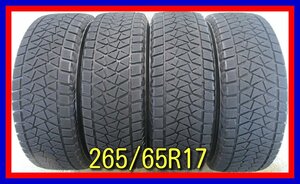 ■中古タイヤ■　265/65R17 112Q BRIDGESTONE BLIZZAK DM-V2 4WD ハイラックス プラド パジェロ等 4WD 冬タイヤ 激安 中古　送料無料　B274