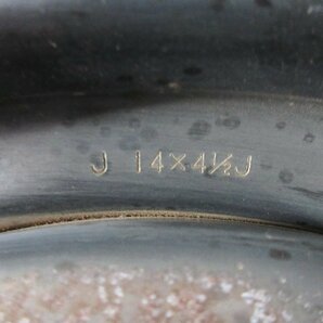 ■中古タイヤホイール■ スチールホイール 14インチ 4.5J +45 4H 100 BRIDGESTONE NEXTRY ECOPIA 155/65R14 75S S 激安 送料無料 K124の画像9