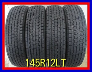 ■中古タイヤ■　145R12 LT 6PR BRIDGESTONE W300 軽トラック エブリイ アクティ等 冬タイヤ スタッドレス 激安 中古　送料無料　B322